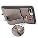 TOOVREN Upgraded iPhone 7 Plus Case, iPhone 8 Plus Wallet Case, Necklace Lanyard Case with Kickstand Card Holder, Ajust Detachable Anti-Lost Lanyard Strap Perfect for Travel, Daily use, Work Grey