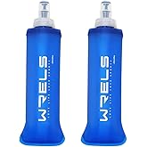 WRELS TPU Soft Flask Lightweight Portable Reusable Water Bottle,BPA Free Collapsible Flask for Hydration Pack in Running Hiking Cycling and Marathon