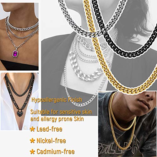 PROSTEEL Eboy Chains Chocker Men's Chain Necklaces 18 inch 6MM 316L