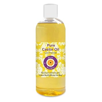 Deve Herbes Pure Castor Oil (Ricinus communis) Therapeutic Grade Cold Pressed 200ml