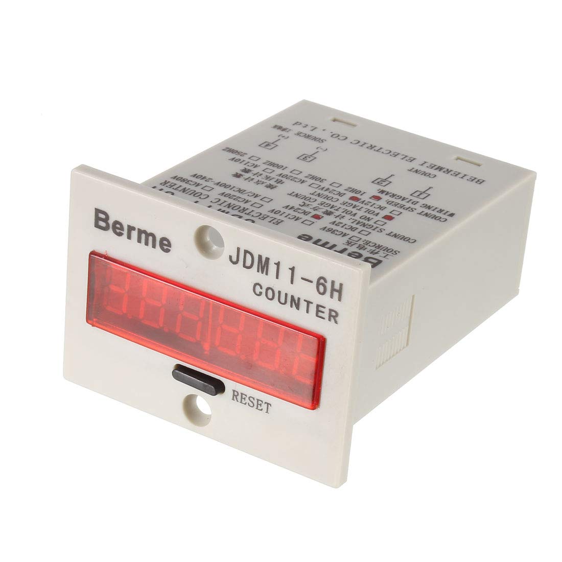 Sourcingmap JDM11-6H Resettable 0-999999 LED Display Panel Digital Counter DC 24V