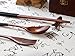 FORESTIME Japanese Wooden Chopsticks Spoon Fork Tableware 3pcs Set New Gift (1 Set, Brown)