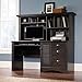 Sauder Harbor View Computer Desk with Hutch, Antiqued Paint finish