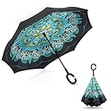 Pelisy Double Layer C Hook Reverse Folding Umbrella Windproof