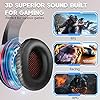 Gaming-Headset-for-PS4-PS5-Xbox-One-Stereo-Sound-Over-Ear-Headphones-with-Noise-Cancelling-Mic-Soft-Memory-Earmuff-PC-Gaming-Headphones-with-Colorful-LED-Light-35mm-Splitter-Cable-Included Gaming Headset for PS4 PS5 Xbox One, Stereo Sound Over Ear Headphones with Noise Cancelling Mic, Soft Memory Earmuff, PC…