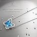 LADY COLOUR Necklaces for Girls Jewelry Gifts for Daughter Butterfly Crystal Necklace for Sister Birthday Gifts for Granddaughter Cute Pendant for Women Blue Necklace for Girlfriend
