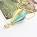 Doinshop New Fashion Colorful Jewelry Aureate Drip Hot Air Balloon Pendant Long Necklace