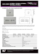 Knightsbridge SF2000BC 10A 1-Gang 2-Way Screwless Switch Brushed Chrome view 4