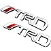Deselen - LP-BS09 - Toyota TRD Car Emblem Chrome Stickers Decals Badge Labeling for Fj Cruiser, Supercharger, Tundra, Tacoma, 4runner,Yaris,Camry, Pack of 2 (Silver)