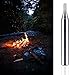 8 Pieces Gear Fire Bellows Collapsible Outdoor Blow Fire Tube Fire Blower Campfire Tool Stainless Steel Telescopic Gear Fire Bellow for Camping Traveling Fireplace