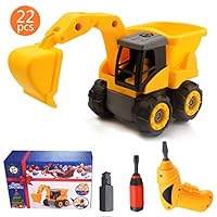 Phankey DIY Take Apart Toy,Construction Car Toy Vehicle with Screwdriver, Ideal Educational Toys for Boys Girls Toddlers Aged 3