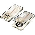 QUIETIP Case Compatible with Realme 11 Pro / 11 Pro+ Plus 5G,Metal Frame + PC Frosted Surface Back Cover with Shockproof Camera Protection,Gold