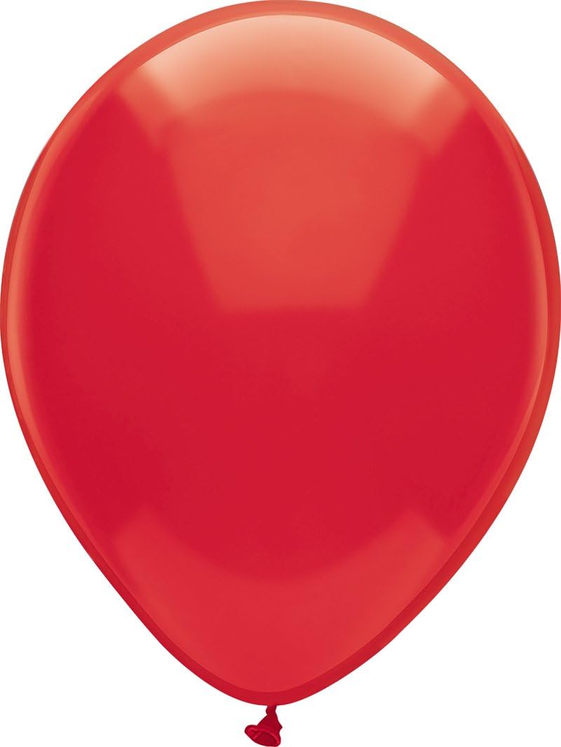 PartyMate Made in The USA Royal Rich Color 12-Inch Latex Balloons, 15-Count, Real Red