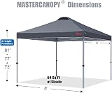 MasterCanopy Durable 2.5x2.5M Ez Pop-up Gazebo Tent - Dark Grey view 2
