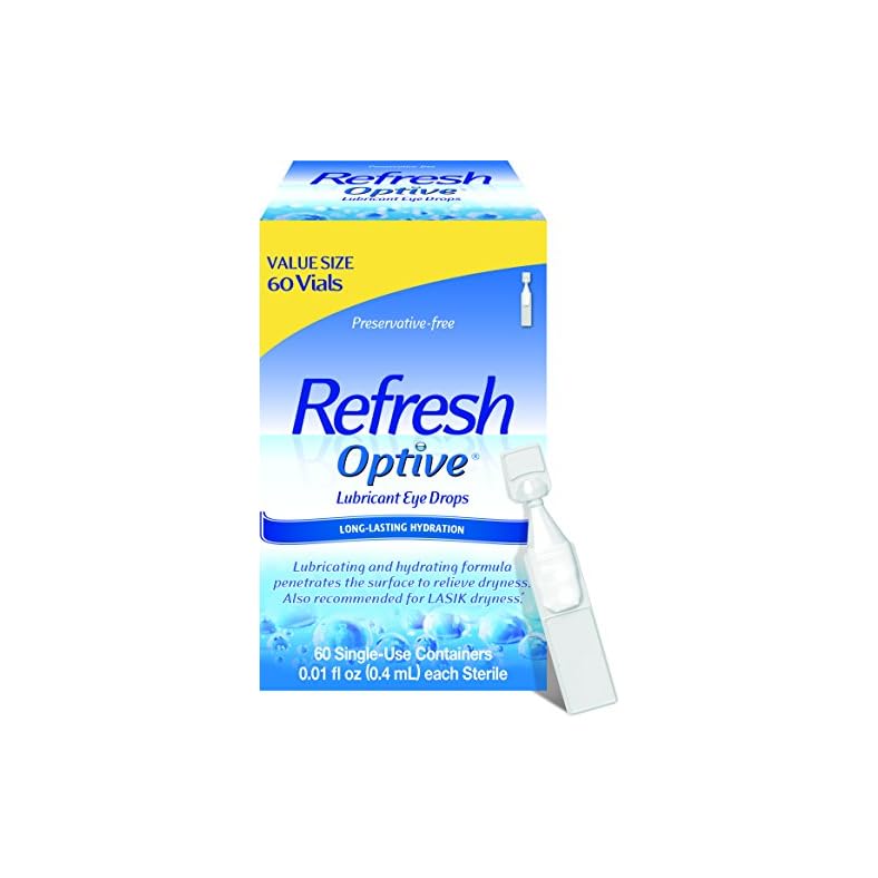 Refresh Optive Lubricant Eye Drops, PreservativeFree, 0.01 Fl Oz
