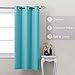 NICETOWN Kitchen Blackout Window Curtain Panel Home Fashion Thermal Insulated Solid Grommet Room Darkening Drape for Apartment (Teal Blue, 1 Panel, 42 by 63 inches Long)