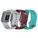 AIUNIT Fitbit Ionic Bands for Women Men Large with Smoke Gray Buckle, Replacement Strap Sport Accessory Wristband for Fitbit Ionic Smart watch Gray Fuchsia Teal