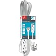 Globe Electric 24202 6.5ft Medium Duty 3-Outlet Indoor Extension Cord, Grounded, White - View 6