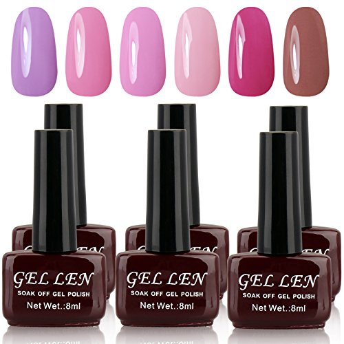 Gellen UV Gel Nail Polish Kit - Nude Pastel Colors, Pack of 6 Colors 2017 New Arrivial Set #TX Gellen UV Gel Nail Polish Kit - Nude Pastel Colors, Pack of 6 Colors 2017 New Arrivial Set #TX