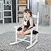 Costzon Child's Rocking Chair, Wooden Porch Rocker w/Cushion, 120 lbs Weight Capacity, Ergonomic Kids Rocker for Toddler Boys Girls, Classic Rocker for Kids Room, Kindergarten, Porch Indoor Outdoor