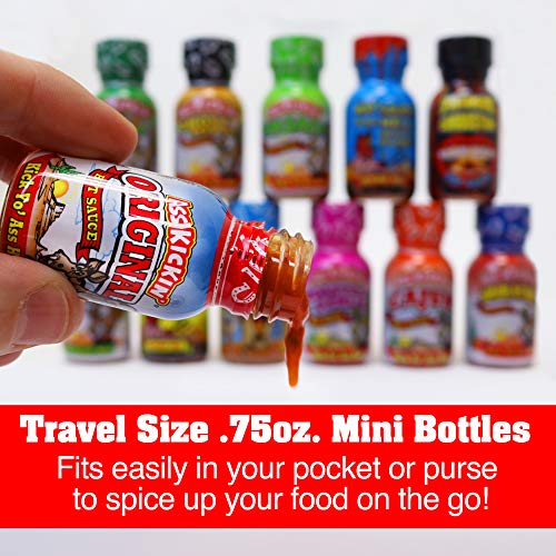 ASS KICKIN' Hot Sauce Challenge Book Of Pleasure & Pain - 12 - 0.75 Ounce Bottles Gift Set - Perfect Premium Gourmet Hot Sauce Gift Set - Try If You Dare! - Thumbnail 3