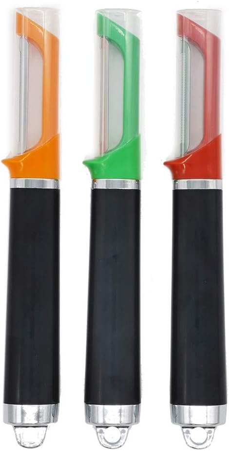 Webuyii Set of 3 Vegetable Peelers for Kitchen, Ultra Sharp Stainless Steel Blade Slicers Swivel Peeler for Apples Potatoes Fruit and Vegetables
