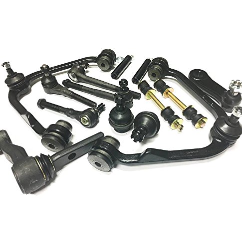 PartsW 18 Piece Complete Suspension Kit for Ford Expedition F-150 F-250 Lincoln Navigator 2WD, Control Arms w/Ball joints Pitman and Idler Arms (With 2.5" Bolt Pattern) Tie Rod Ends Adjusting Sleeves