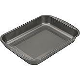 GoodCook 04048 Metal Utensil Nonstick Roast Pan, Easy Clean Dishwasher Safe, 11.5 Inch x 15.5, Silver (388998)