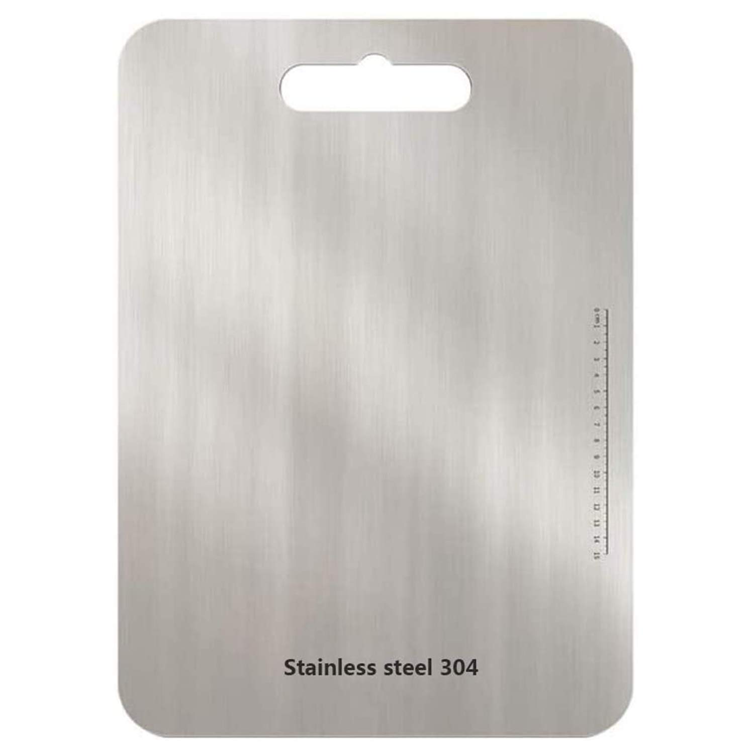 Chopping Board 14.1 x 9.8 Inch Stainless Steel 304 Kitchen Cutting Board with Hanging Hole Silver