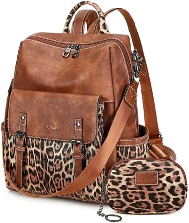 Amazon.com: Makes Backpack Purse for Women PU Leather Travel  display picture 2
