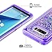 Coolden Glitter Case for Galaxy Note 8 Case Cute Bling Sparkle Clear 3D Quicksand Cover Shockproof Bumper Dual Layer Anti-Drop PC Frame TPU Back Skin for 6.3 Inches Samsung Galaxy Note 8, Purple