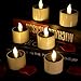 Advocator Solar Power Tealight, Solar Powered 6 Pcs Warm White Flickering Flameless Candle Lights Waterproof Romantic Fake Tealight Candle for Wedding Holiday,Window,Home,Garden,Outdoor Decoration