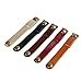 Bememo 20 Pieces Leather Cable Straps Cable Organizer Cord Management Cable Ties for USB Cable Headphone Wire, 2 Sizes (Light Brown Short Straps)