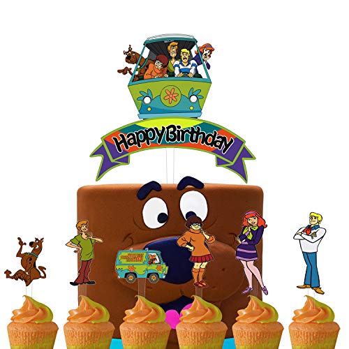 Set of Acrylic Scooby Doo Happy Birthday Cake Topper, ScoobyDoo Cake