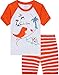 shelry Dinosaur Pajamas for Boys Summer Kids 4 Pieces Cotton Pjs Short Set Toddler Baby Sleepwear 2t