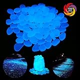 Garden Pebbles, Glow Stones Rocks, Luminous Pebbles for Walkways Outdoor Decor Aquarium Fish Tank Garden Decorative Stones for Path Lawn Yard Walkway（100pcs）