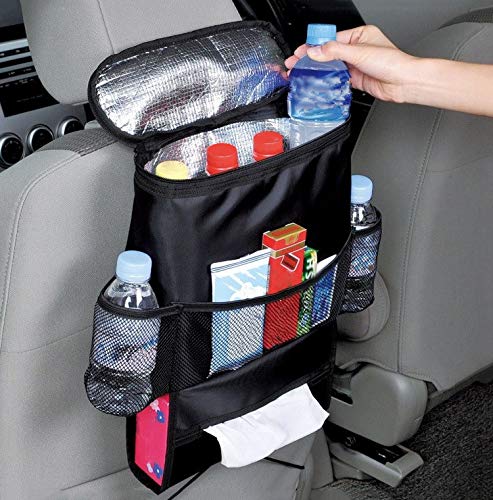 Multifunctional Car Insulation Organiser Storage Bag,Car Seat Back Insulation Storage Bag Multi-Pocket Thermal Cooler Travel Organizer Case Pouch Bottle Drink Holder Container