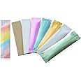 200Pcs Coffee Sugar Bag Heat Seal Aluminum Foil Plastic Bags Matte Colored Ziplock Bags Open Top with Tear Notch Zipper Pouch Food Saver Bag Short Term Food Storage Packaging Gold