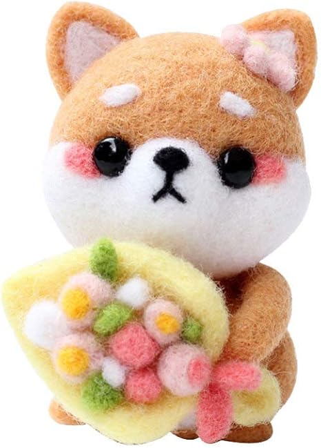 Amazon Supvox 1セット犬針フェルトキットdiyぬいぐるみ漫画漫画動物工芸品ギフト子供の日祭り初心者初心者 裁縫箱 収納 通販