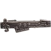 Yoursfs Unique Music Tie Clips for Men Funny Black Musical Tie Clips Novelty Musical Instruments Tie Clip