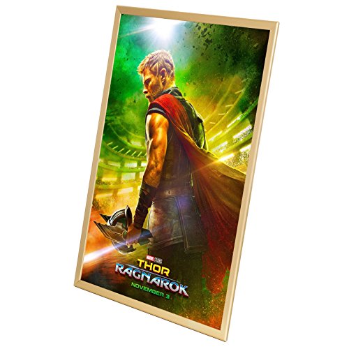 image for SnapeZo Movie Poster Frame 24x36 Inches, Gold 1.25