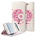 HTC One A9 Case, NageBee [Kickstand Feature] Premium PU Leather Flip Fold Wallet Case with [ID&Credit Card Slot] for HTC One A9 - Butterfly tree