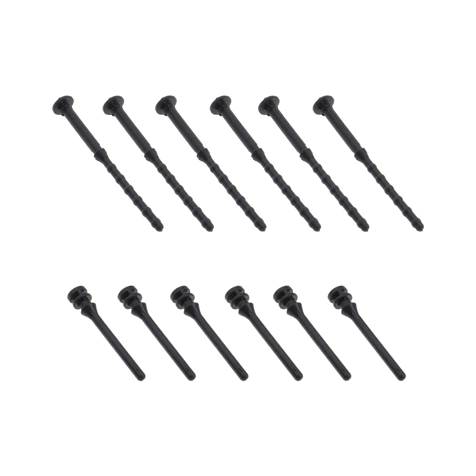 eMagTech 100pcs 43mm&65mm Rubber Fan Mount CPU Fan Mounting Pin Rivet Black Soft Rubber Reducing Noise Anti-Vibration Screws