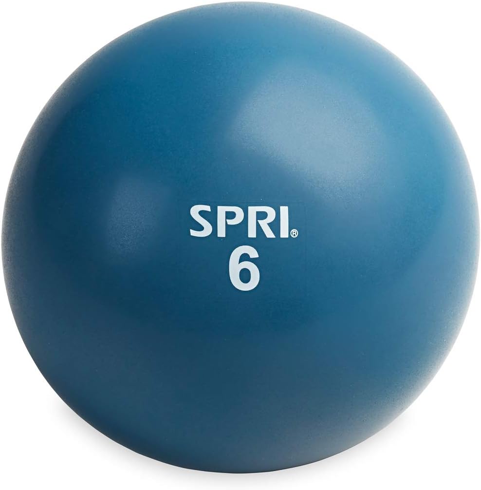 SPRI 6 LB Soft Toning Ball Hand Held Medicine Ball for Exercise Women Men Fitness Strength Training Equipment: Health & Personal Care
