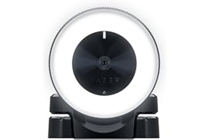 Razer Kiyo 1080p 30 FPS/720 p 60 FPS Streaming Webcam with Adjustable Brightness Ring Light, Built-in Microphone and Advanced Autofocus
