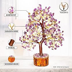 YATSKIA Amethyst Crystals Tree of Life - Stones and