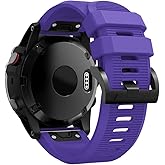 REYDA Silicone Band Compatible with Garmin Fenix 8 Pro 51mm/8 51mm, 26mm Quick Fit Watch Band Soft Silicone Bracelet Wristband Replacement Band for Garmin Fenix 7X/7X Pro/6X/6X Pro/5X/5X Plus/3/3 HR
