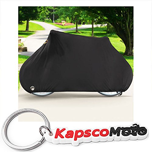 North East Harbor Deluxe Single Bike Cover Waterproof Outdoor Travel Storage Cover for 1x Bicycle + KapscoMoto Keychain