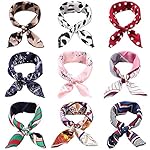 9PCS Square Scarf Fashion Soft Large Satin Hair Scarf Wrap Headscarf Neck Scarves for Women 9PCS Square Scarf Fashion Soft Large Satin Hair Scarf Wrap Headscarf Neck Scarves for Women