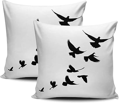 N/A Inicio Funda de Almohada Bandada de pájaros Palomas Subir Funda de